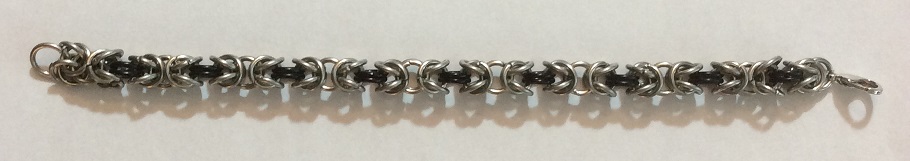Chain maille Byzantine weave bracelet
