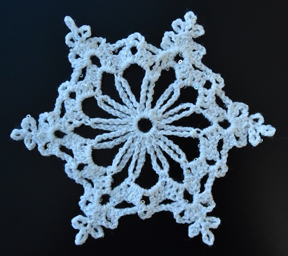 Crocheted snowflake