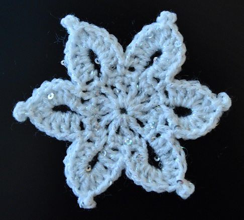 Crocheted snowflake