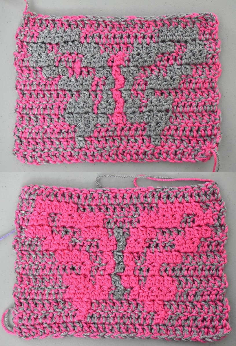 Reversible crochet butterfly