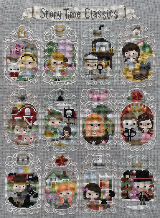 Frosted Pumpkin Story Time Cross Stitch