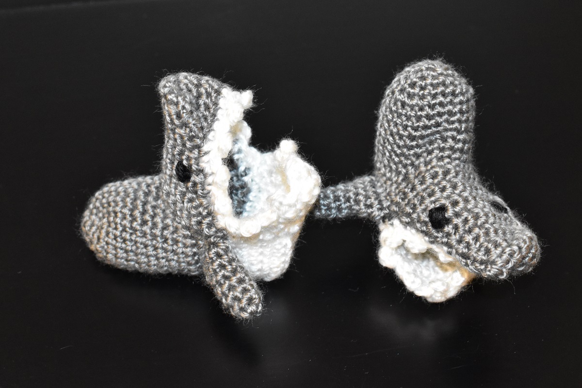 crocheted shark booties